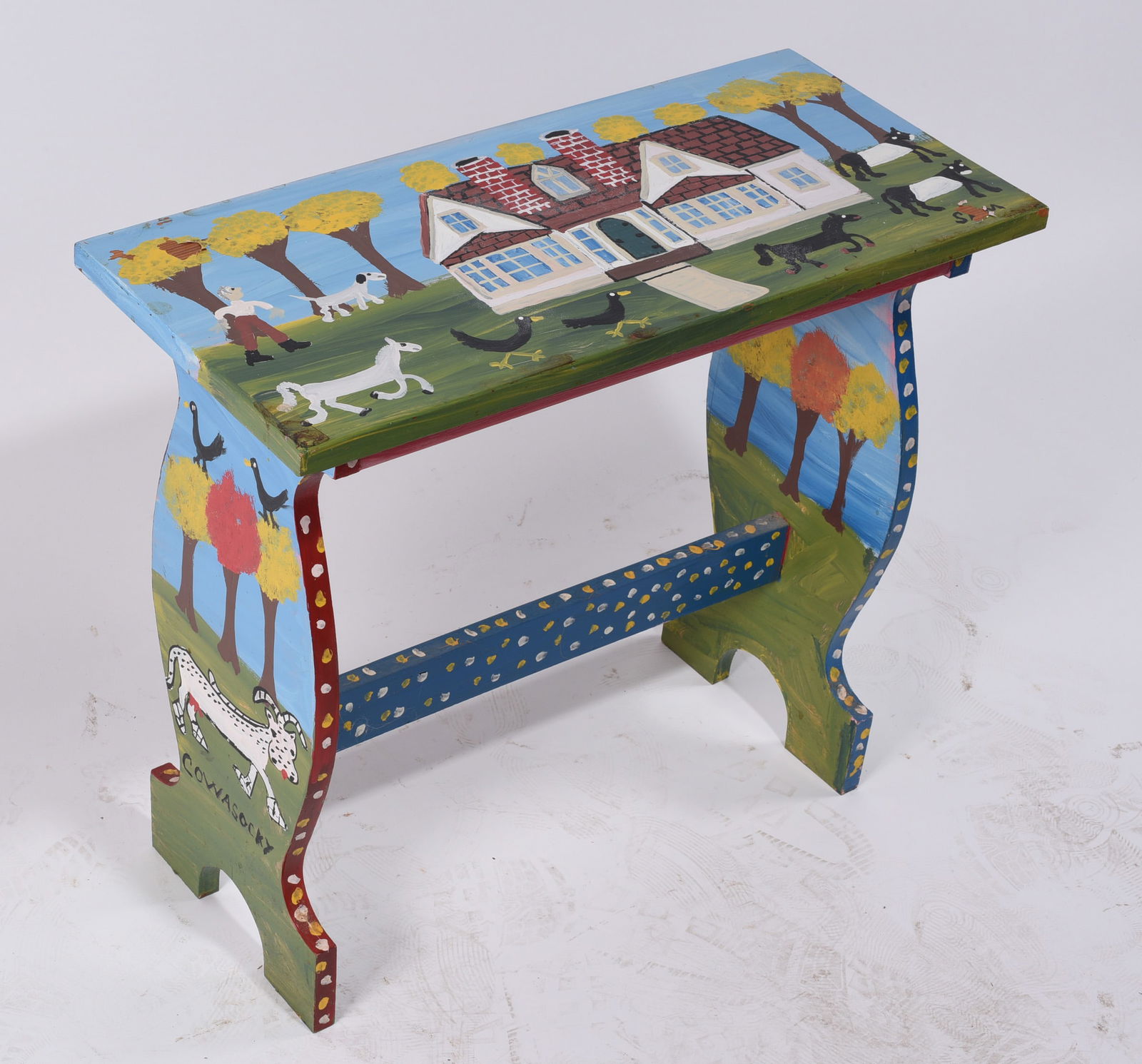 Sam The Dot Man Painted Side Table (1 of 4)