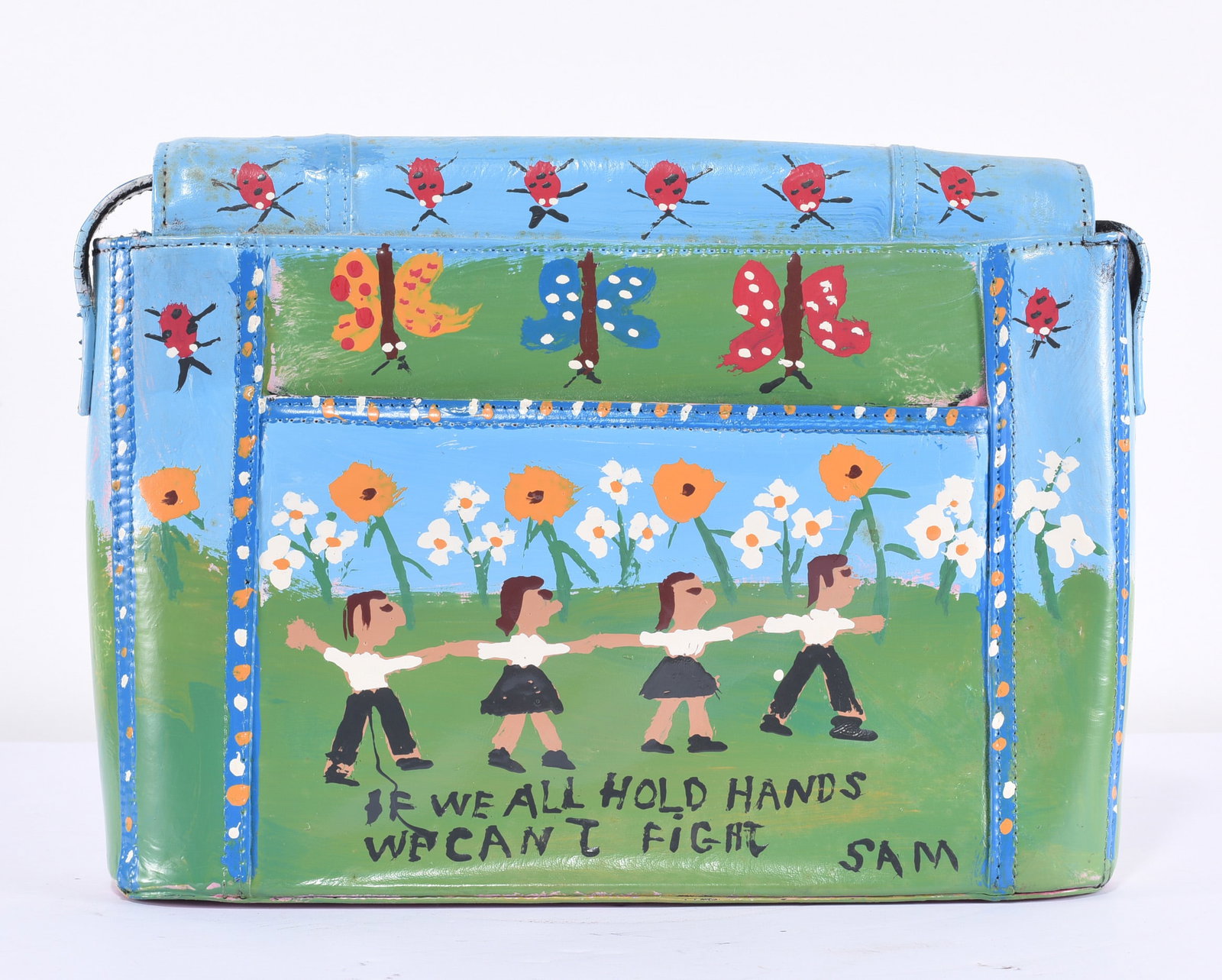 Sam The Dot Man Painted Purse (1 of 2)