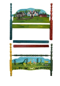 Sam The Dot Man Painted Bed