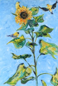 Painting on Canvas signed JG