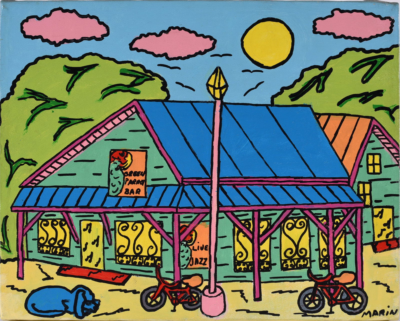 Folk painting signed Marin (1 of 2)