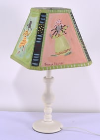 Theresa Gloster Folk Art Painted Lamp Shade