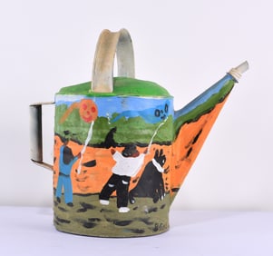 Bernice Sims Folk Painted Water Can
