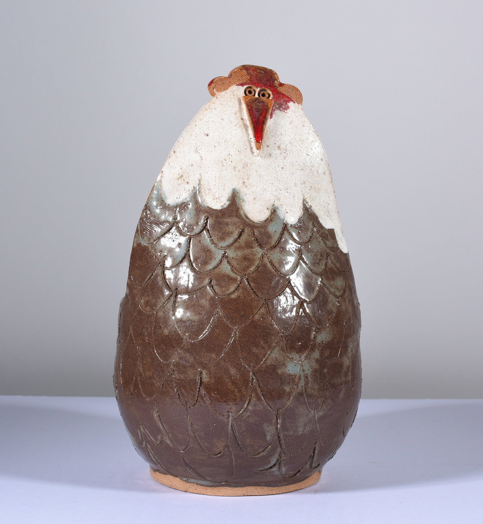 Hugh Harper Folk Pottery: 9-1/2" all pottery is from an estate and if it has issues we will note it else it is in fine condition. This collection comes from a single owner and they loved the pottery and the artist. Most of thi