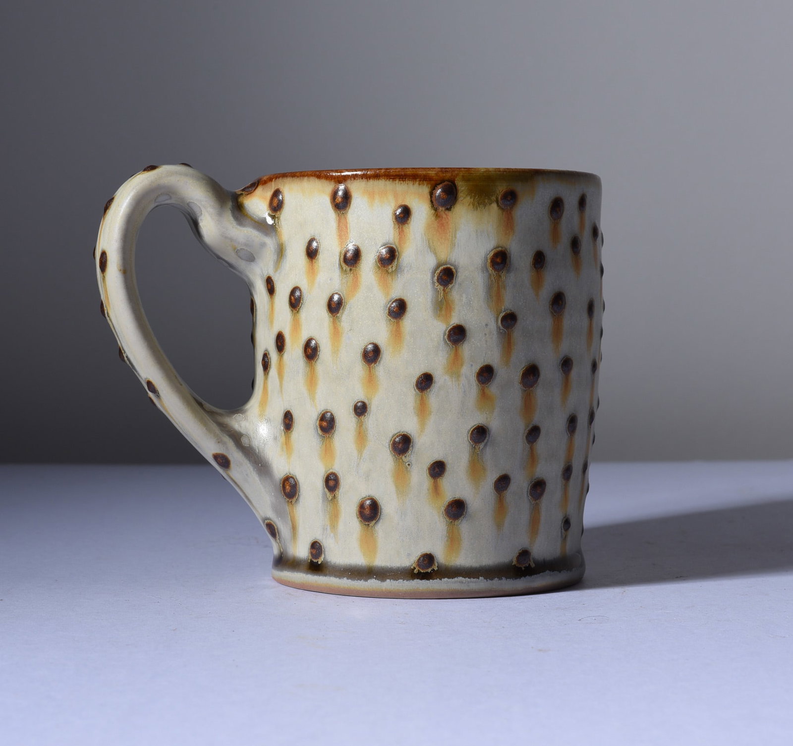 North Carolina Folk Pottery Mug: 3-1/2" all pottery is from an estate and if it has issues we will note it else it is in fine condition. This collection comes from a single owner and they loved the pottery and the artist. Most of thi