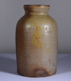 WM Hare Wilmington Delaware Signed Canning Jar