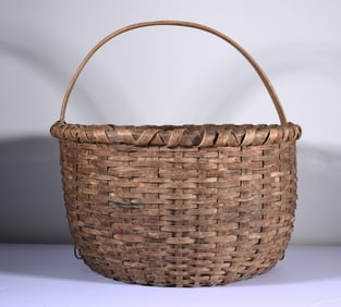 Antique Oak Split Basket ca. 1900