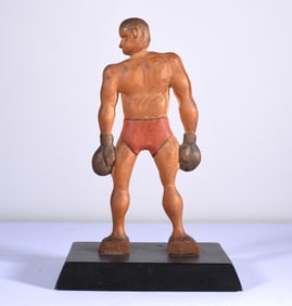 Carved and Painted Boxer ca. 1920