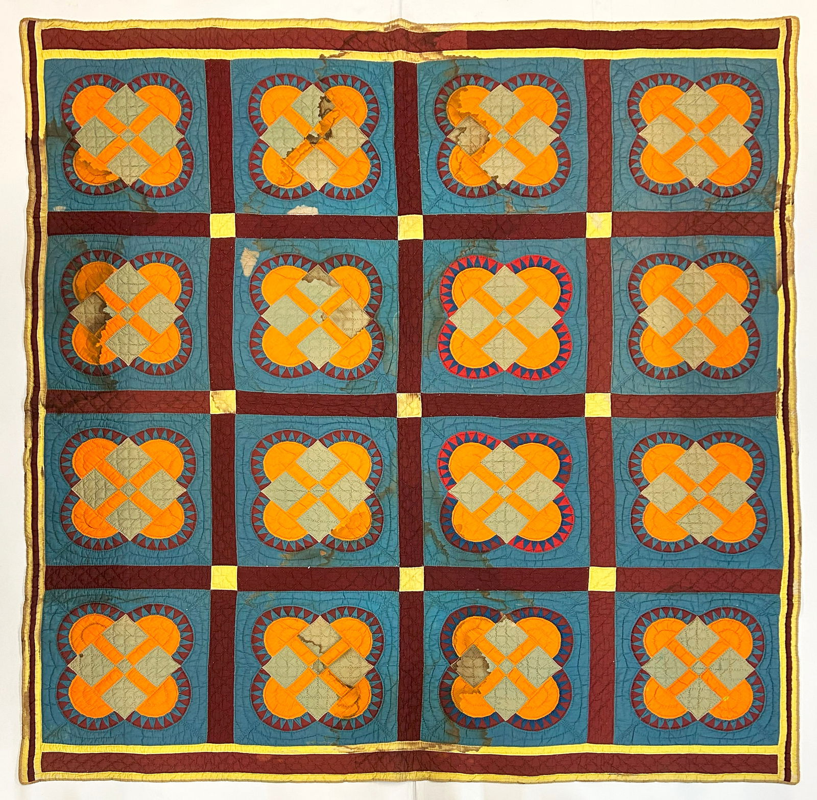 American Textile North Carolina Quilt ca. 1880 (1 of 6)