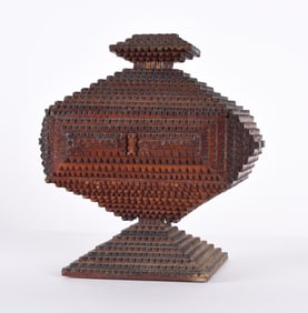 Tramp Art Lidded Box ca. 1900