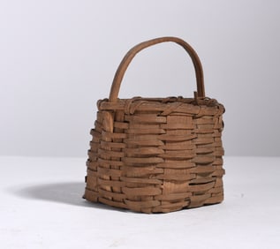 Miniature Oak Split Basket ca. 1940
