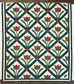 American Textile Applique Quilt