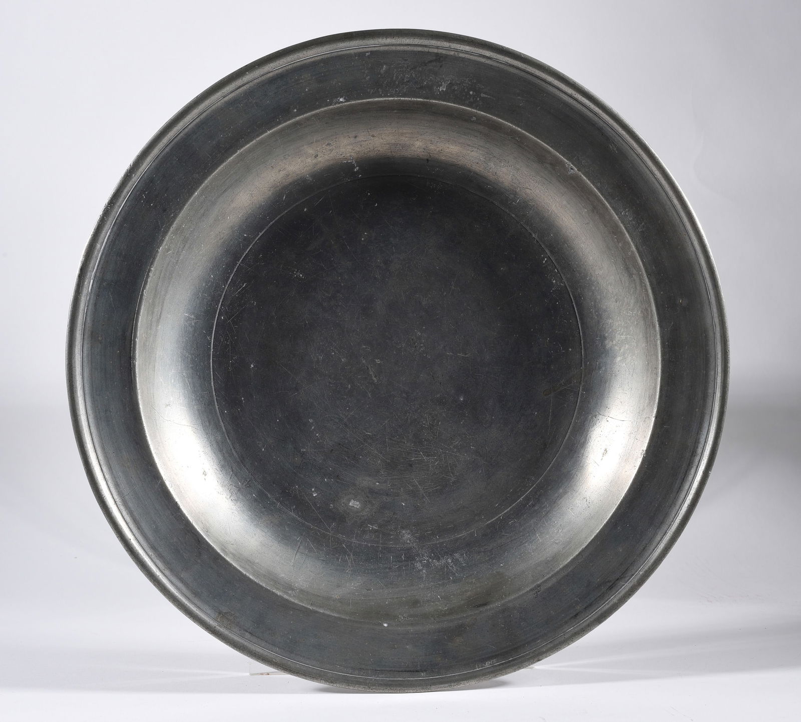 Marked Jehiel Johnson Pewter Plate (1 of 2)