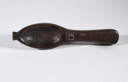 Pewter Spoon Mold ca. 1800 marked MW