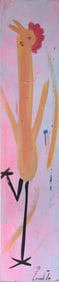 Ernest Lee Folk Painted Chicken