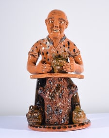 Billy Ray Hussey Pottery Figural of Lanier Meaders