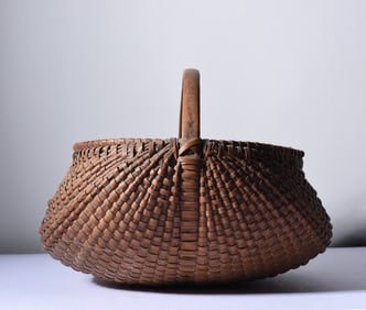 Antique Oak Split Basket ca. 1900