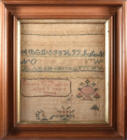 Antique Sampler Dated 1844