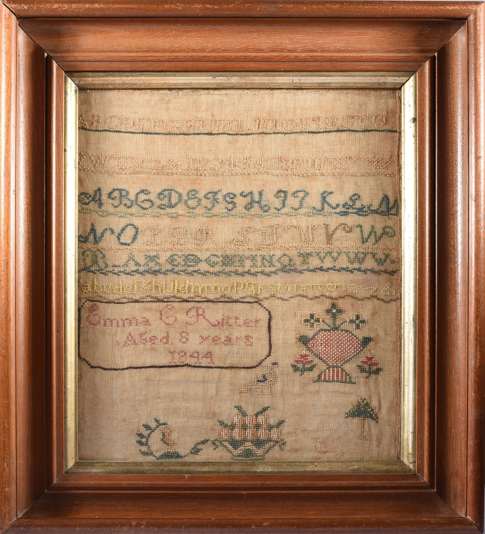 Antique Sampler Dated 1844 (1 of 2)