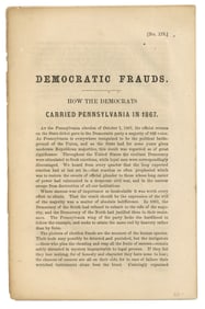 Democratic Frauds - 1867 Pennsylvania Imprint on Migrants