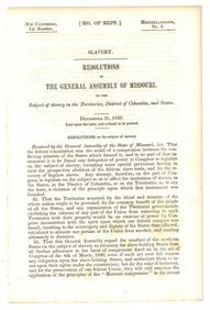 Missouri Reacts to the Dred Scott Suing For Freedom and the Abolitionist Movement