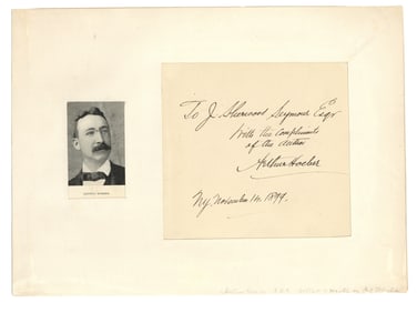 Note Signed by American Painter Hoeber