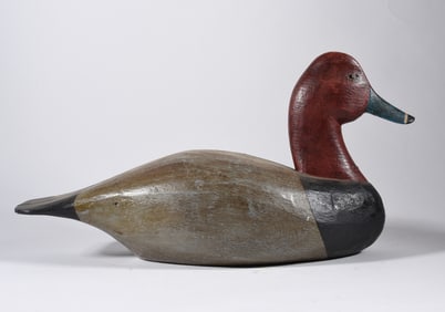 Carved and Painted Decoy signed WM