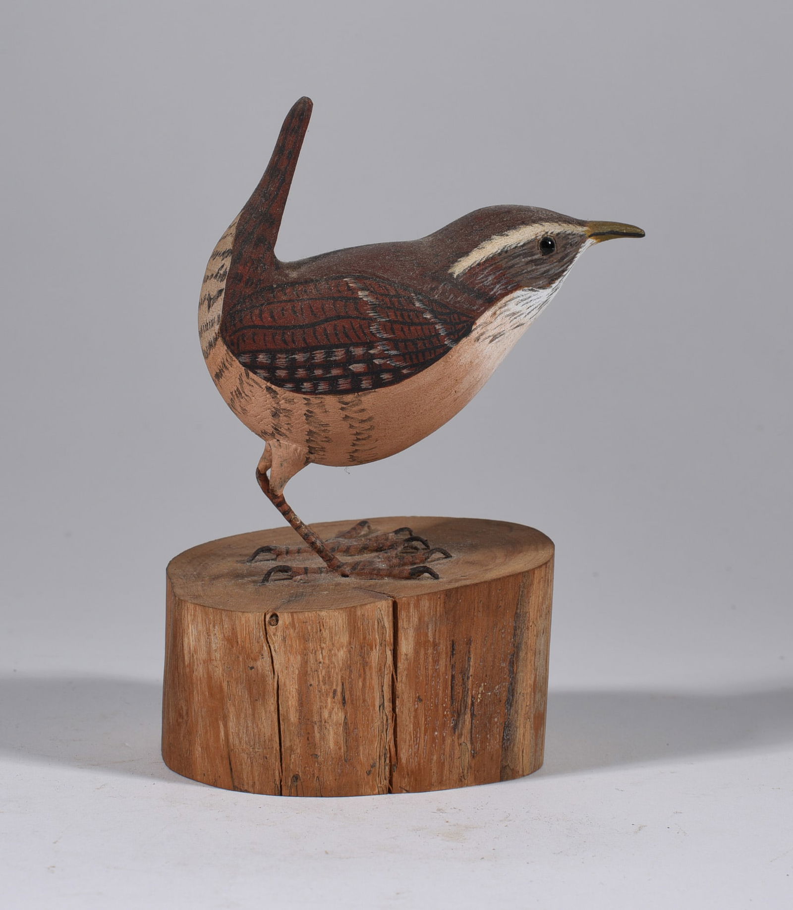 Stuart Critchert Shorebird: 3"x4" carved wood and paint. Signed on bottom