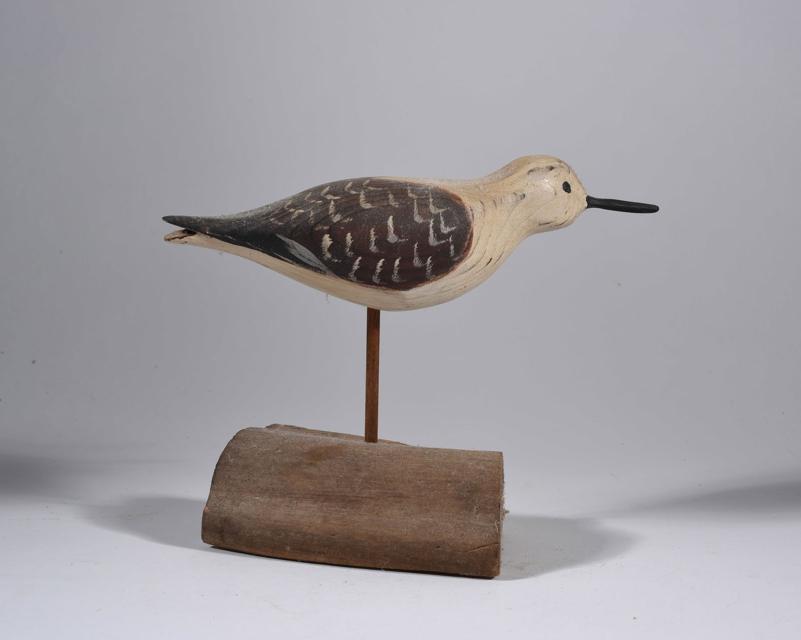 Carved Shorebird signed Ellen Berg (1 of 3)