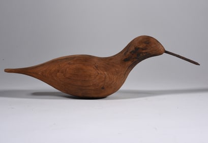 Antique Carved Wooden Shorebird