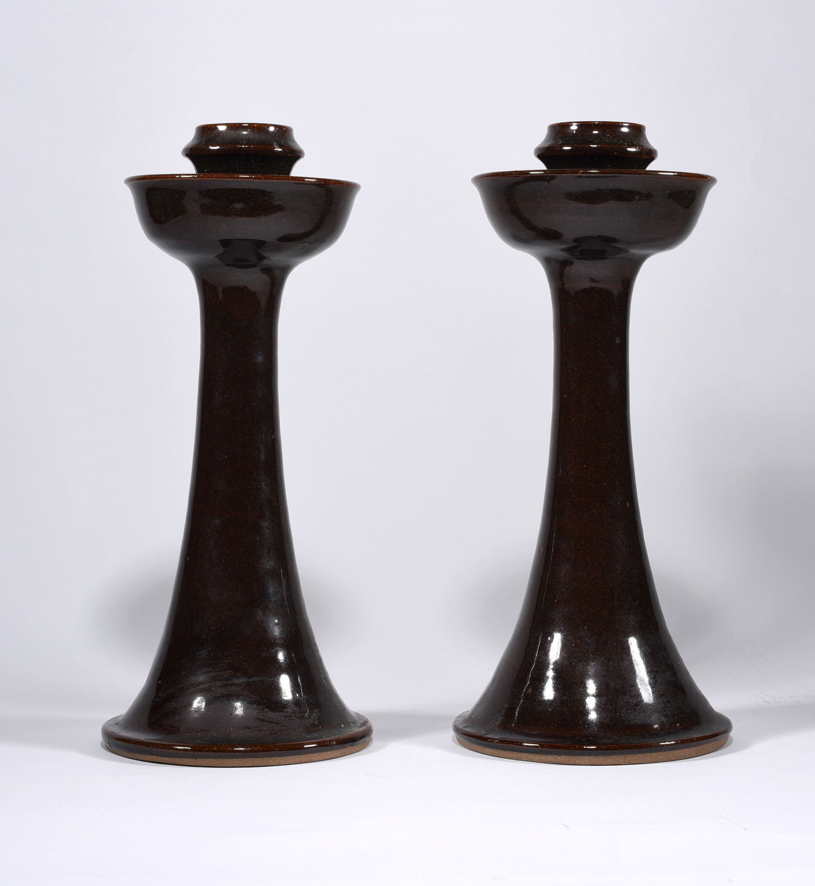 Jugtown Pottery Candle Stick Pair (1 of 2)