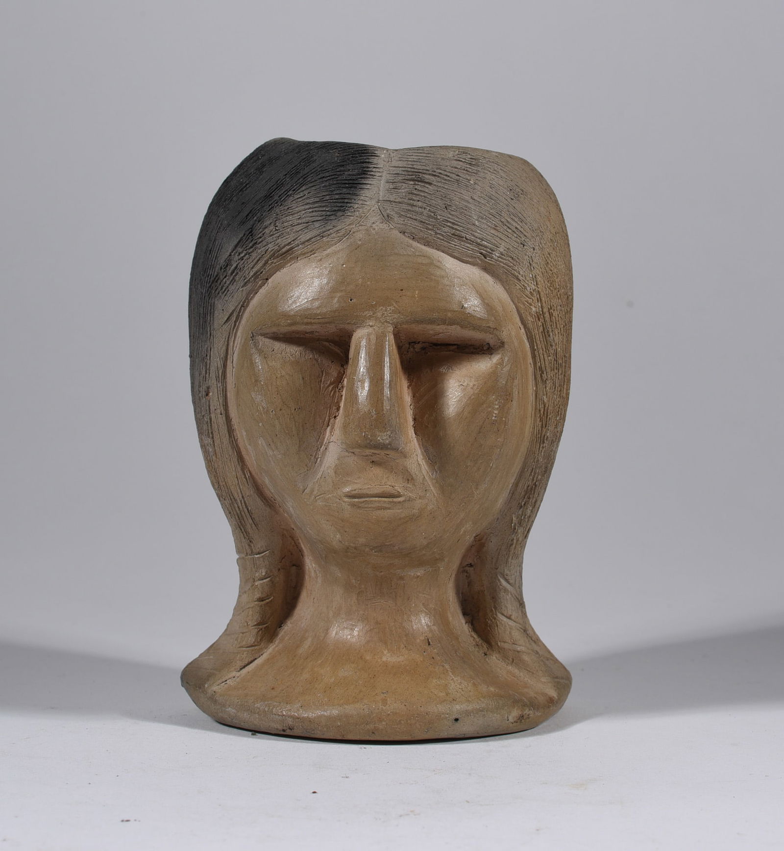 Catawba Indian Pottery Head Vase (1 of 3)