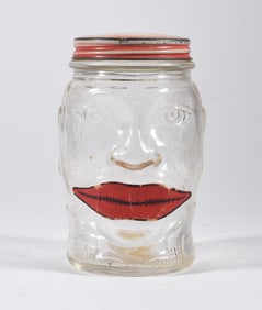 Black Americana Glass Jar