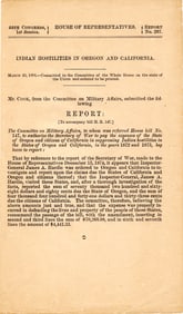 Indian Hostilities in Oregon and California