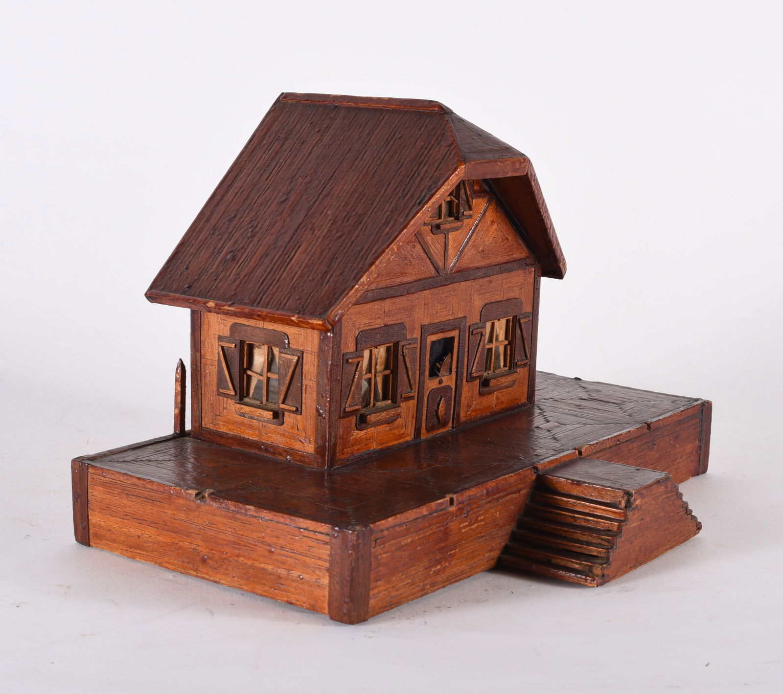 Miniature Folk Art Matchstick House (1 of 5)