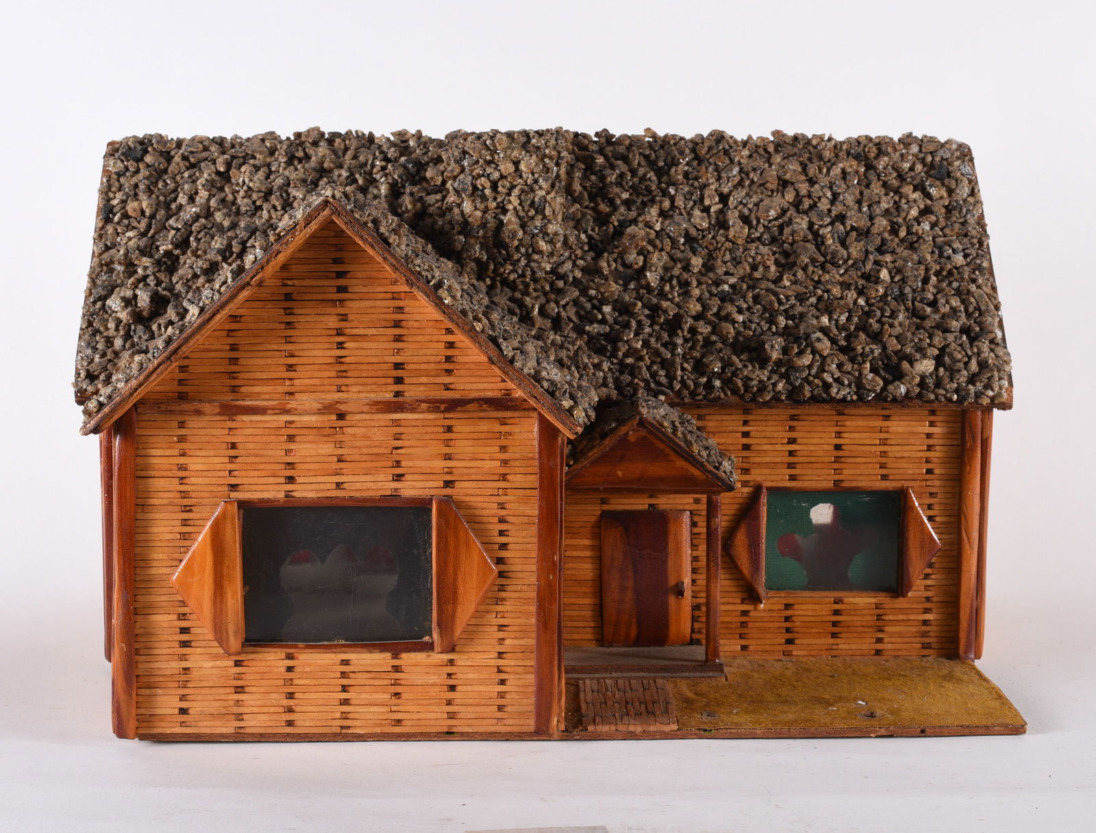 Miniature Folk Art Matchstick House (1 of 5)