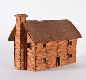 Miniature Folk Art Matchstick House
