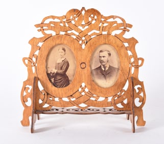 Carved Wooden Couples Frame