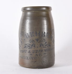 Wheeling West Virginia Decorated Jar