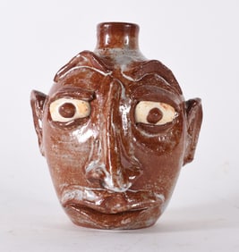 GF Cole Pottery Face Jug
