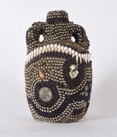 Decorated Glass Bottle Memory Jug