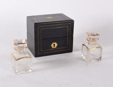 19th century Scent Box w/ Bottles