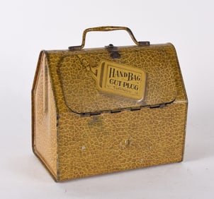 Hand Bag Tin Litho Cut Plug Tobacco Pale