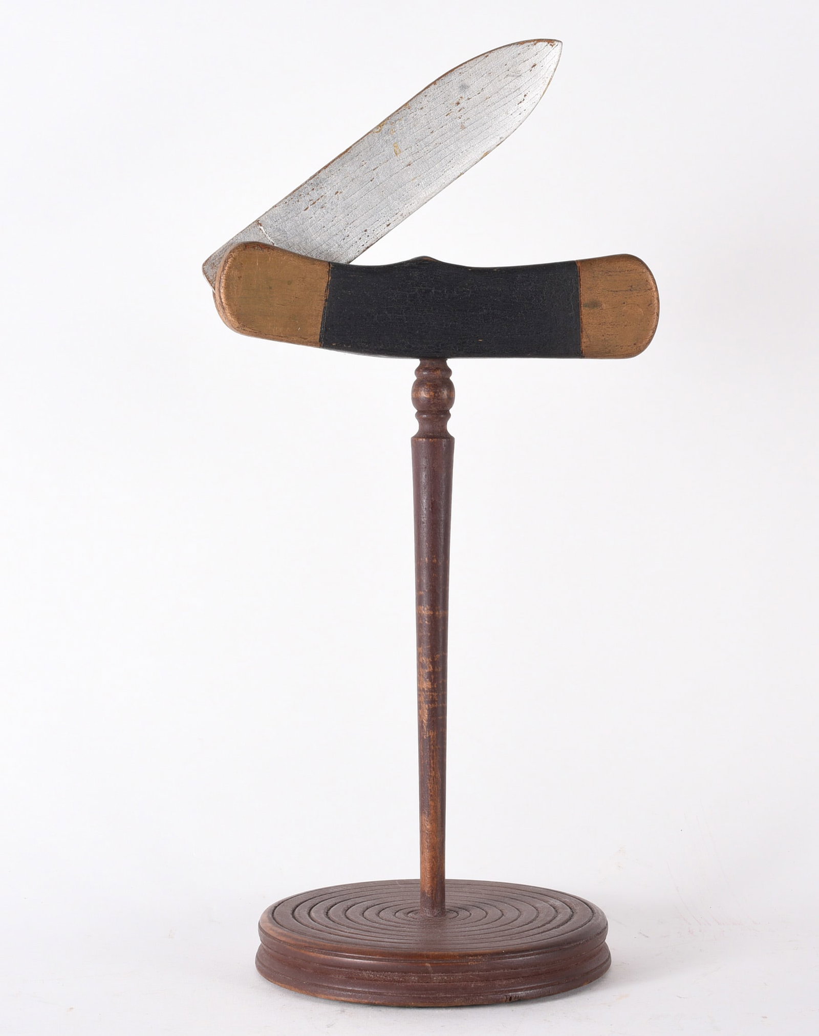 Folk Art Carved Pocket Knife on Stand (1 of 3)