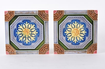 Antique Tile Pieces (2)