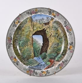 English Staffardshire Ware Natural Bridge of VA Plate