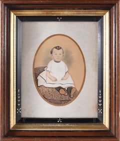 Antique Framed Portrait of Child