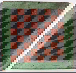 Antique Painted Checker Board ca. 1880
