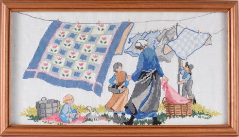 Needle Work Framed
