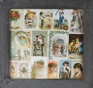 Framed Antique Advertising Cards